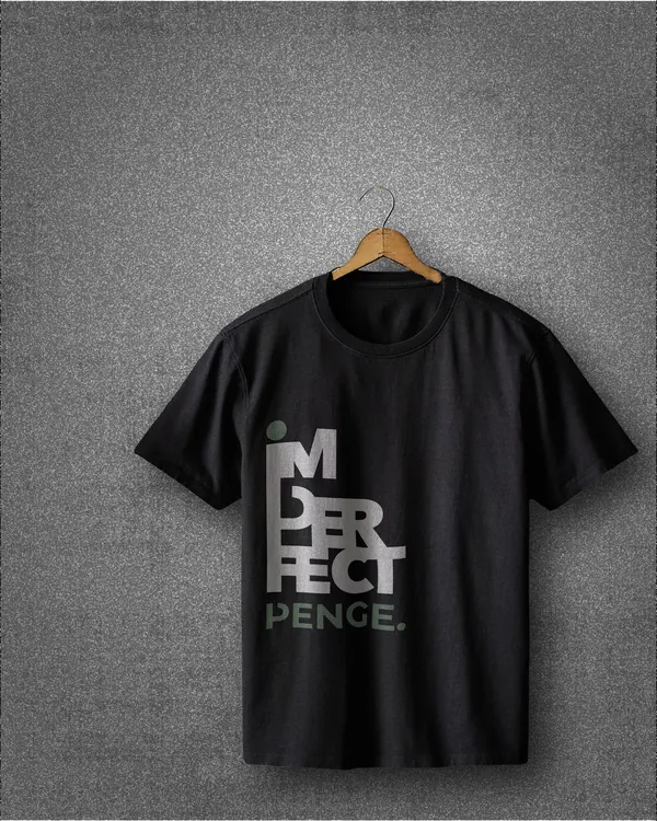 The IMPERFECT tee on a hanger