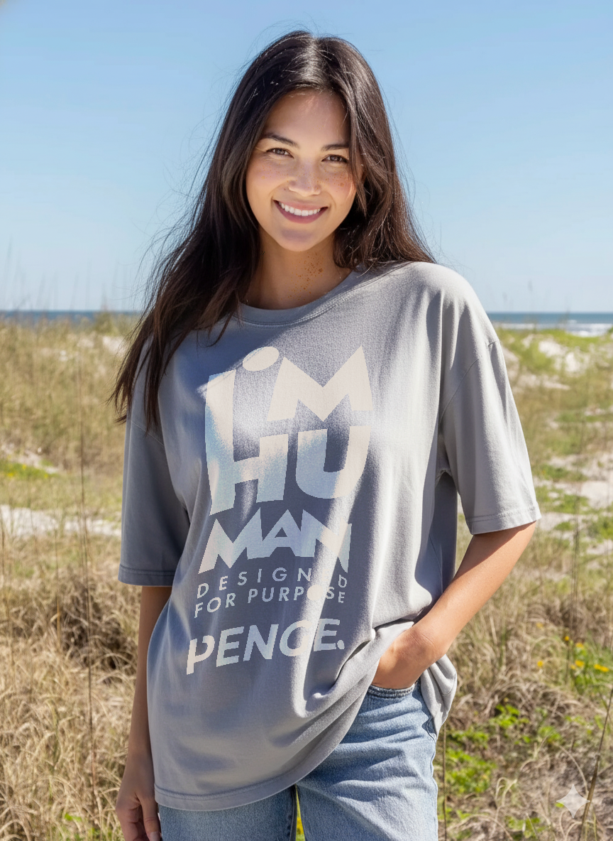 Person enjoying nature, wearing PENGE apparel